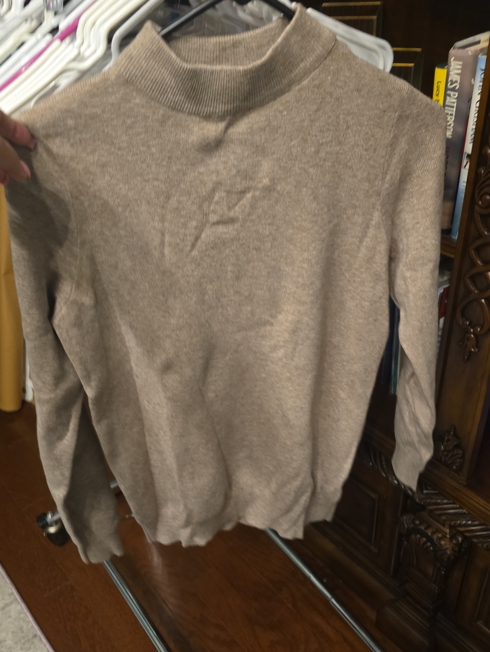 Absolutely Creative Worldwide Beige Turtleneck Sweater